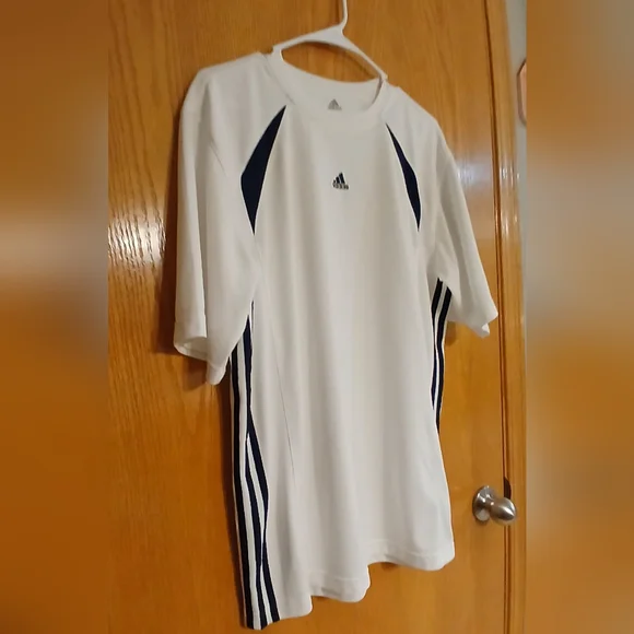 Adidas White and Black Short Sleeve Tee - Picture 2 of 13